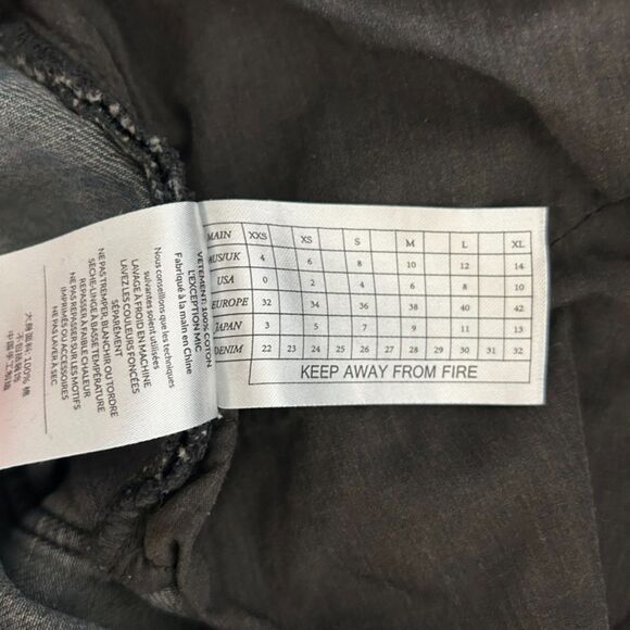 One Teaspoon Le Wolves Cut Off Denim Shorts Fox Black Mid Length Distressed 29 - Picture 3 of 16